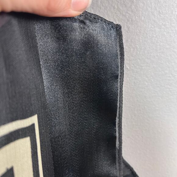 Fendi FF logo scarf large vintage black gold classic - Picture 13 of 13